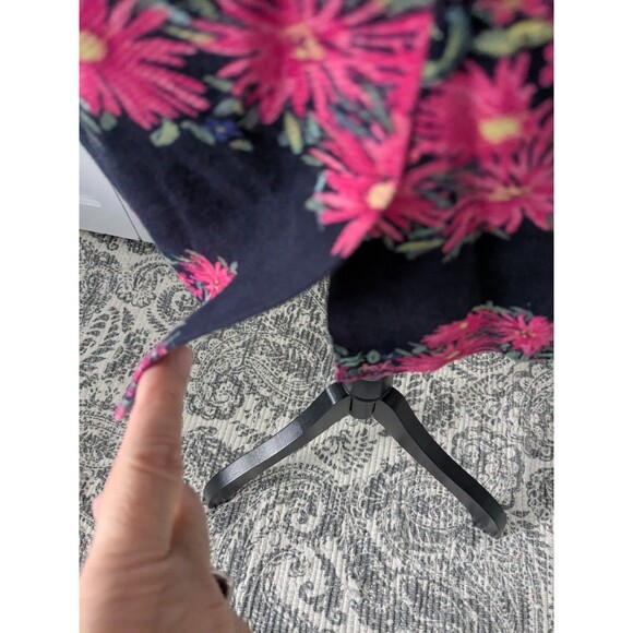 Talbots Dress Women's 10 Navy Pink Sleeveless Floral Sheath Daisies Cottagecore - Picture 7 of 12